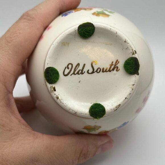 Old South Floral Ginger Jar Gold trimmed vintage - Picture 4 of 6